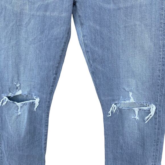 New Agolde Men Gray Wash Denim Distressed Ripped Mid Rise Slim Fit Jeans 32 - Picture 2 of 9